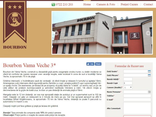 Cazare Bourbon Vama Veche - web design