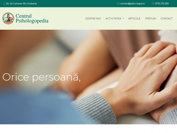 Centrul Psihologopedia - web design